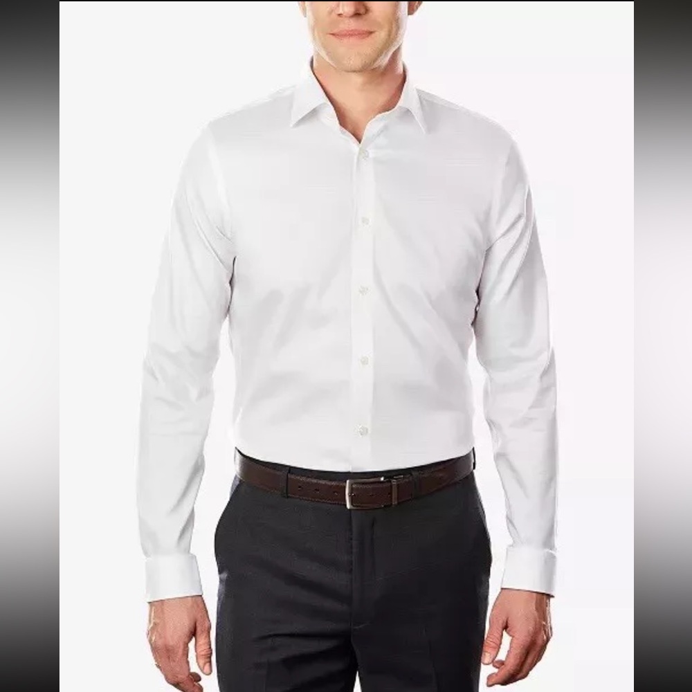 SOLD😍Michael Kors Men's Slim Fit Cotton Dress Shirt White Size XL 17 1/2 ,34-35